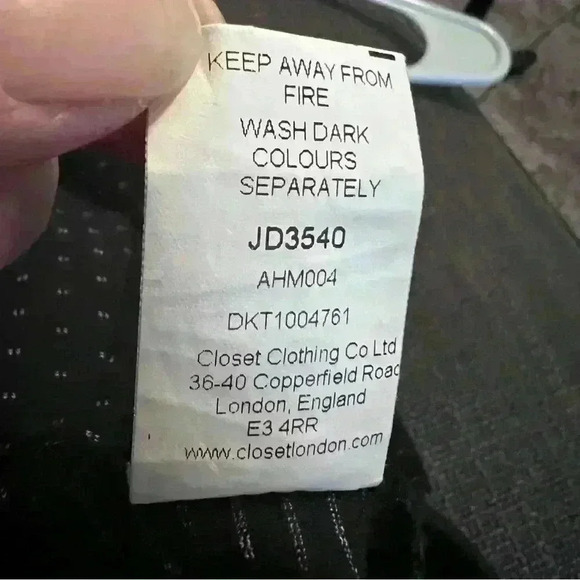 Closet London Pencil Dress w/Bottice Fitting Detail Size 8 Navy Blue Print EUC - Picture 6 of 6